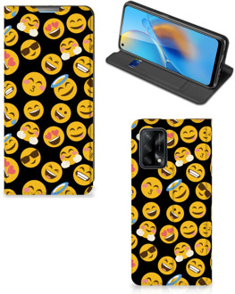 B2Ctelecom Telefoon Hoesje OPPO A74 4G Flip Cover Emoji