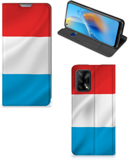 B2Ctelecom Telefoon Hoesje OPPO A74 4G Flip Cover Luxemburgse Vlag