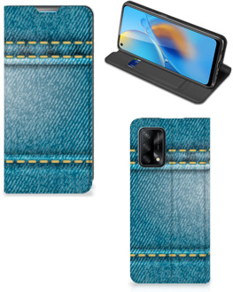 B2Ctelecom Telefoon Hoesje OPPO A74 4G Wallet Case Jeans