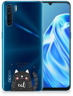 B2Ctelecom Telefoon Hoesje OPPO A91 Mobiel Case Cat Good Day