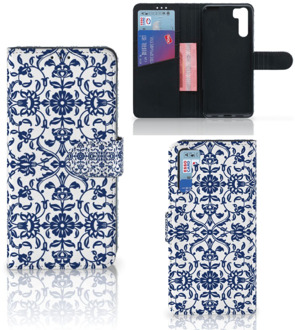 B2Ctelecom Telefoon Hoesje OPPO A91 | Reno3 Book Case Flower Blue