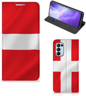 B2Ctelecom Telefoon Hoesje OPPO Find X3 Lite Book Case Deense Vlag