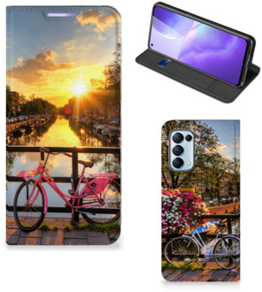 B2Ctelecom Telefoon Hoesje OPPO Find X3 Lite Bookcase Amsterdamse Grachten