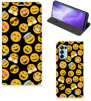 B2Ctelecom Telefoon Hoesje OPPO Find X3 Lite Flip Cover Emoji