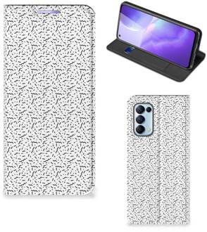 B2Ctelecom Telefoon Hoesje OPPO Find X3 Lite Flipcase Stripes Dots