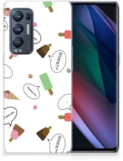 B2Ctelecom Telefoon Hoesje OPPO Find X3 Neo Silicone Back Case IJsjes