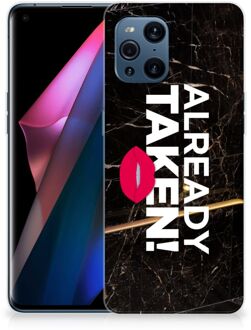 B2Ctelecom Telefoon Hoesje OPPO Find X3 | X3 Pro Leuk TPU Back Cover Already Taken Black