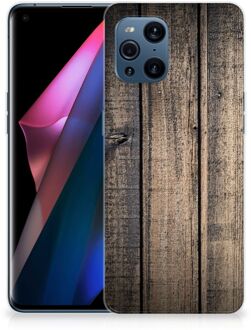 B2Ctelecom Telefoon Hoesje OPPO Find X3 | X3 Pro Leuk TPU Back Cover Steigerhout