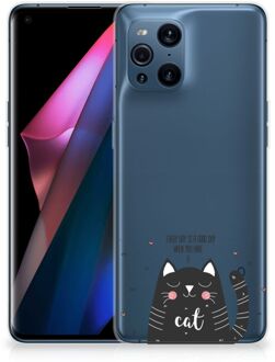 B2Ctelecom Telefoon Hoesje OPPO Find X3 | X3 Pro Mobiel Case Cat Good Day