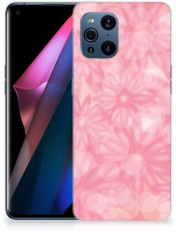 B2Ctelecom Telefoon Hoesje OPPO Find X3 | X3 Pro Silicone Back Case Lente Bloemen