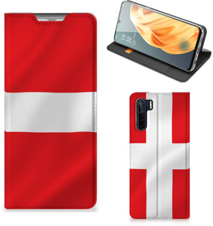 B2Ctelecom Telefoon Hoesje OPPO Reno3 | A91 Book Case Deense Vlag