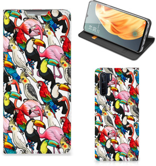 B2Ctelecom Telefoon Hoesje OPPO Reno3 | A91 Bookcover Case Birds