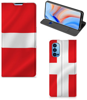 B2Ctelecom Telefoon Hoesje OPPO Reno4 Pro 5G Book Case Deense Vlag