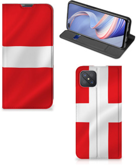 B2Ctelecom Telefoon Hoesje OPPO Reno4 Z 5G Book Case Deense Vlag