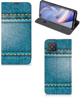 B2Ctelecom Telefoon Hoesje OPPO Reno4 Z 5G Wallet Case Jeans