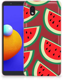 B2Ctelecom Telefoon Hoesje Samsung Galaxy A01 Core Hoesje Bumper Doorzichtig Watermelons