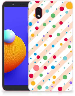 B2Ctelecom Telefoon Hoesje Samsung Galaxy A01 Core Leuk TPU Back Cover Dots