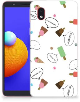 B2Ctelecom Telefoon Hoesje Samsung Galaxy A01 Core Silicone Back Case IJsjes