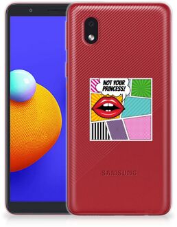 B2Ctelecom Telefoon Hoesje Samsung Galaxy A01 Core Silicone Back Case Popart Princess