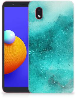 B2Ctelecom Telefoon Hoesje Samsung Galaxy A01 Core Siliconen Hoesje Painting Blue