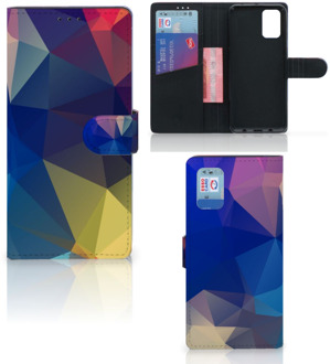 B2Ctelecom Telefoon Hoesje Samsung Galaxy A02s Flip Cover Samsung M02s Bookcase Polygon Dark