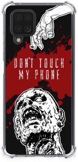 B2Ctelecom Telefoon Hoesje Samsung Galaxy A12 Backcover Soft Siliconen Hoesje met transparante rand Zombie Blood