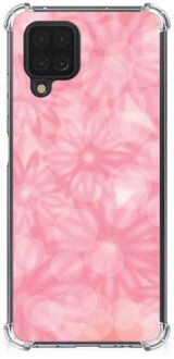 B2Ctelecom Telefoon Hoesje Samsung Galaxy A12 Case Anti-shock met transparante rand Lente Bloemen