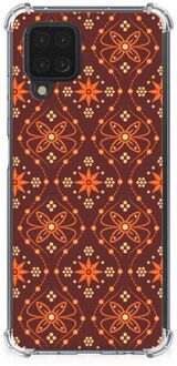 B2Ctelecom Telefoon Hoesje Samsung Galaxy A12 GSM Hoesje met transparante rand Batik Brown