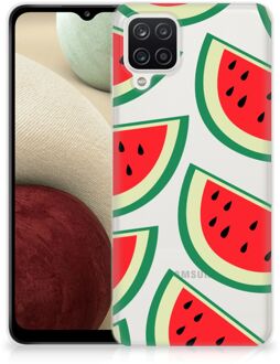 B2Ctelecom Telefoon Hoesje Samsung Galaxy A12 Hoesje Bumper Doorzichtig Watermelons