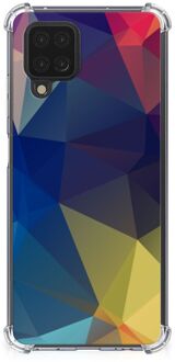 B2Ctelecom Telefoon Hoesje Samsung Galaxy A12 Hoesje maken met transparante rand Polygon Dark