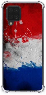 B2Ctelecom Telefoon Hoesje Samsung Galaxy A12 Leuk Hoesje met transparante rand Nederlandse Vlag