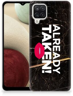 B2Ctelecom Telefoon Hoesje Samsung Galaxy A12 Leuk TPU Back Cover Already Taken Black