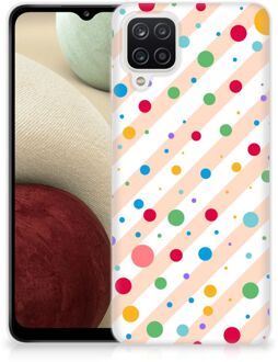 B2Ctelecom Telefoon Hoesje Samsung Galaxy A12 Leuk TPU Back Cover Dots