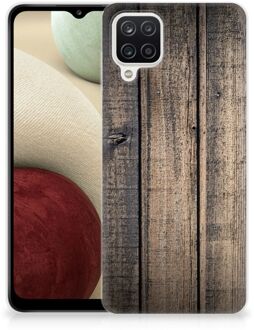 B2Ctelecom Telefoon Hoesje Samsung Galaxy A12 Leuk TPU Back Cover Steigerhout