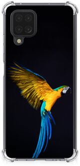 B2Ctelecom Telefoon Hoesje Samsung Galaxy A12 TPU Siliconen Hoesje met transparante rand Papegaai