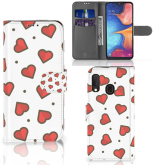 B2Ctelecom Telefoon Hoesje Samsung Galaxy A20e Telefoon Hoesje Hearts