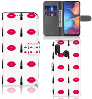 B2Ctelecom Telefoon Hoesje Samsung Galaxy A20e Telefoon Hoesje Lipstick Kiss