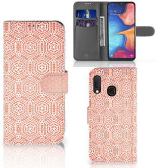 B2Ctelecom Telefoon Hoesje Samsung Galaxy A20e Telefoon Hoesje Pattern Orange