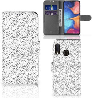 B2Ctelecom Telefoon Hoesje Samsung Galaxy A20e Telefoon Hoesje Stripes Dots