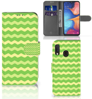 B2Ctelecom Telefoon Hoesje Samsung Galaxy A20e Waves Green