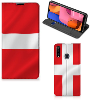 B2Ctelecom Telefoon Hoesje Samsung Galaxy A20s Book Case Deense Vlag