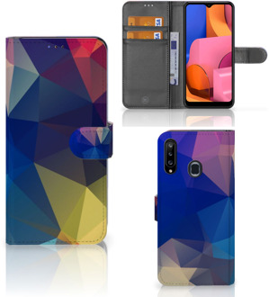 B2Ctelecom Telefoon Hoesje Samsung Galaxy A20s Bookcase Polygon Dark