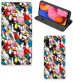 B2Ctelecom Telefoon Hoesje Samsung Galaxy A20s Bookcover Case Birds