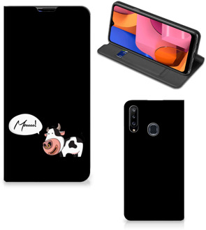 B2Ctelecom Telefoon Hoesje Samsung Galaxy A20s Flipcover Cow Gepersonaliseerd Cadeau