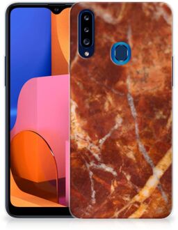 B2Ctelecom Telefoon Hoesje Samsung Galaxy A20s Hoesje Bumper Marmer Bruin