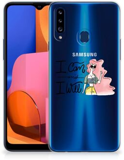 B2Ctelecom Telefoon Hoesje Samsung Galaxy A20s Hoesje met Tekst i Can