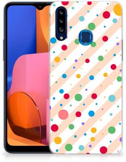 B2Ctelecom Telefoon Hoesje Samsung Galaxy A20s Leuk TPU Back Cover Dots