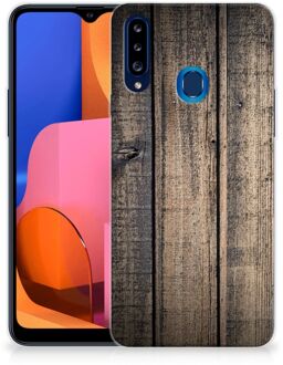 B2Ctelecom Telefoon Hoesje Samsung Galaxy A20s Leuk TPU Back Cover Steigerhout