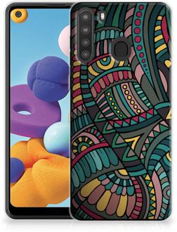 B2Ctelecom Telefoon Hoesje Samsung Galaxy A21 Hoesje Bumper Aztec