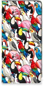 B2Ctelecom Telefoon Hoesje Samsung Galaxy A21s Bookcover Case Birds